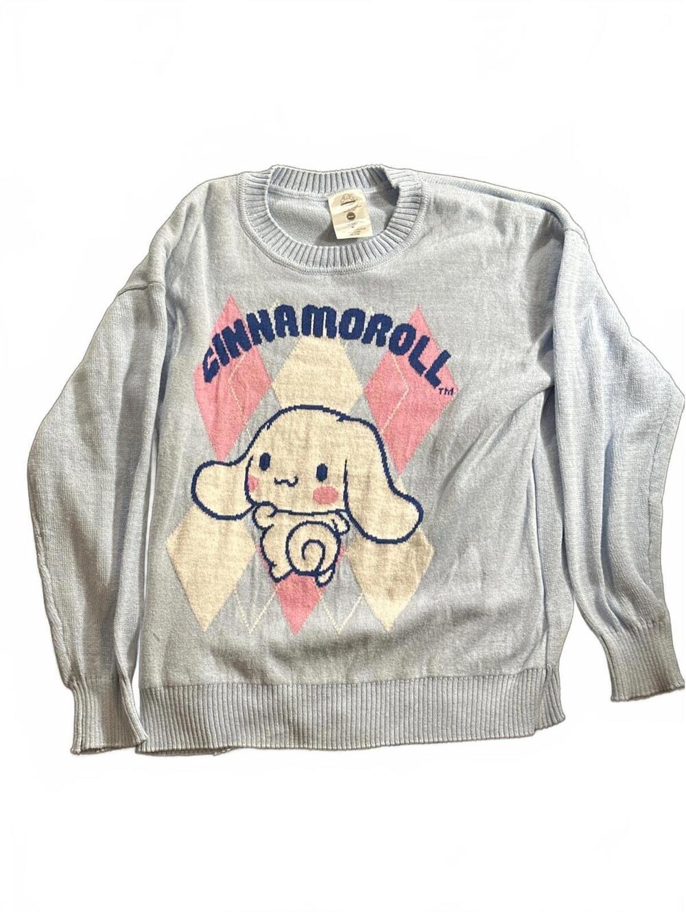 Sanrio Cinnamoroll Blue Argyle Sweater